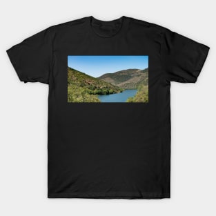 Point of view shot of terraced vineyards in Douro Valley T-Shirt